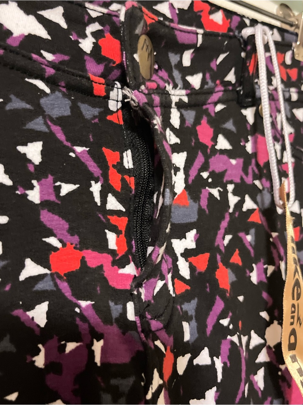 Like An Angel Women’s 1X Multicolor Geometric Print Skinny Jeggings - Picture 12 of 13